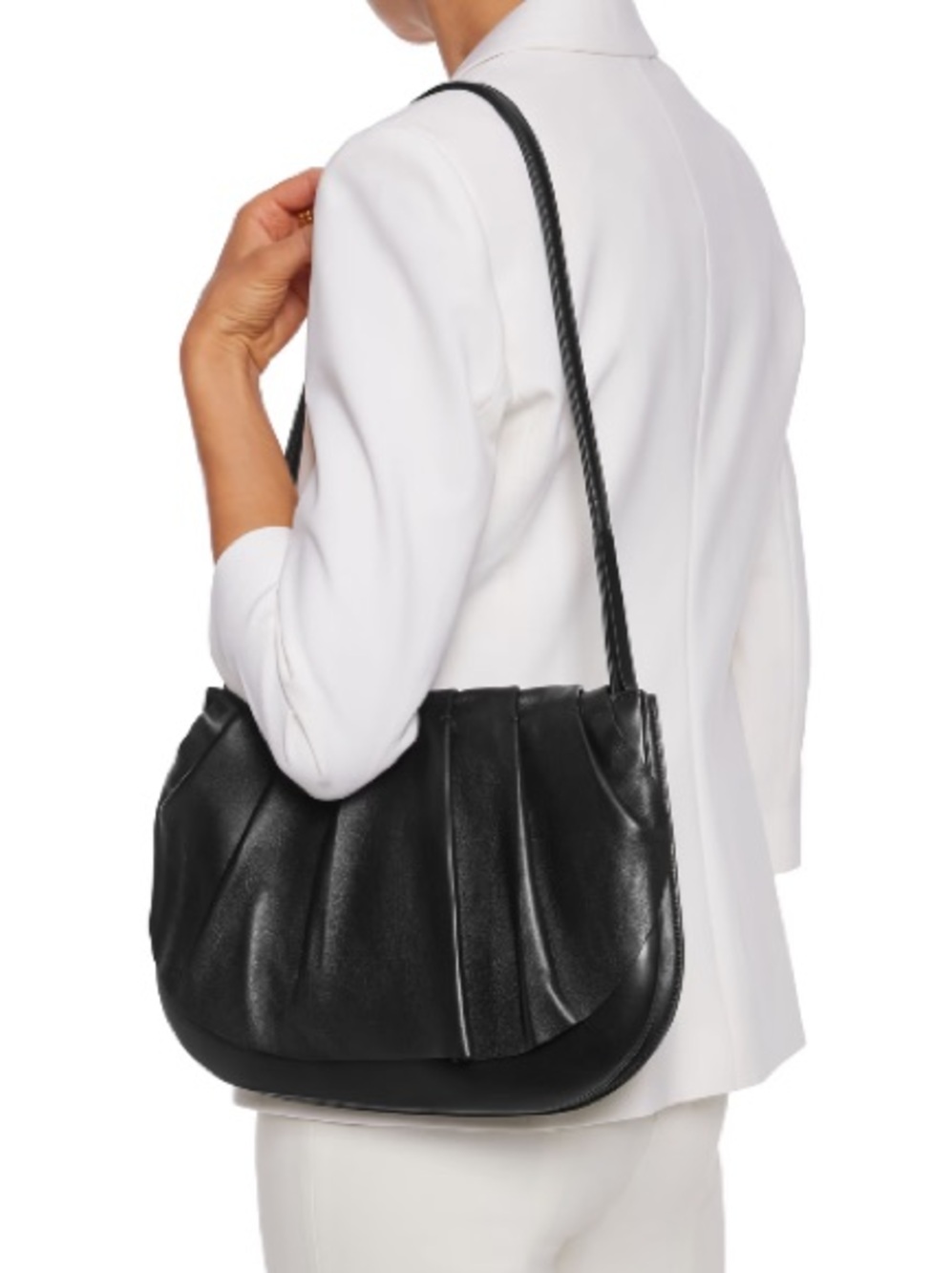 The Row pleated Fan 12 bag (black)